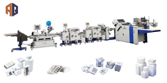 Facile à utiliser grand format pharmaceutique machine de pliage de dépliant Pharma système de production extérieur