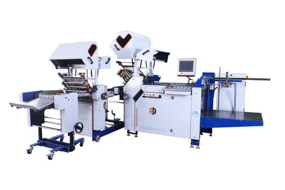Machine industrielle de pliage de dépliants de papier large format avec unité de pliage croisé pour l'insertion