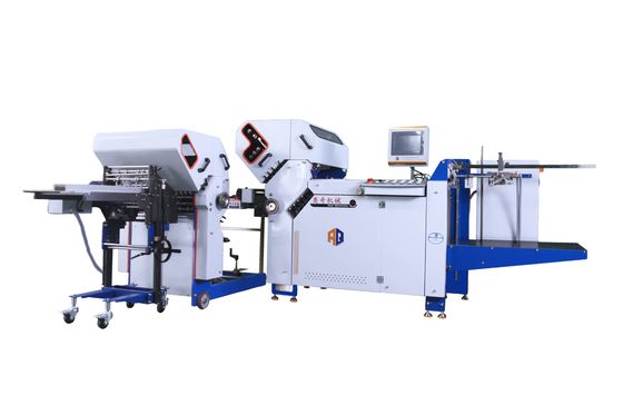 Machine de pliage automatique à grande taille pour les fiches pharmaceutiques avec pliage croisé